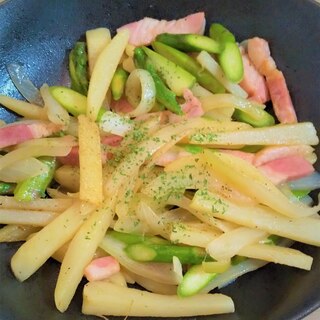 ベーコンと野菜のガーリック炒め♪